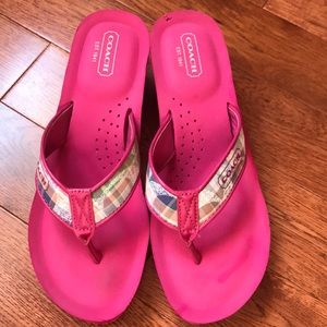 Coach flip flop size 8